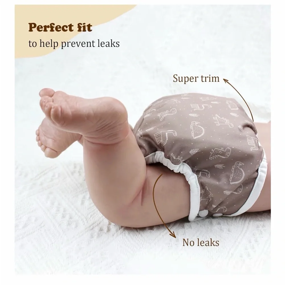 Mama Koala Cloth Diaper Covers w/Double Gusset,Snap Closure,M-Simply Neutrals